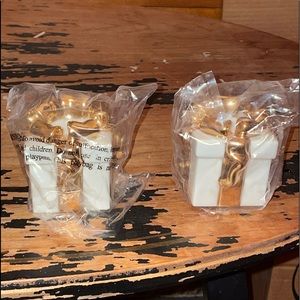 lenox gold present candle holders